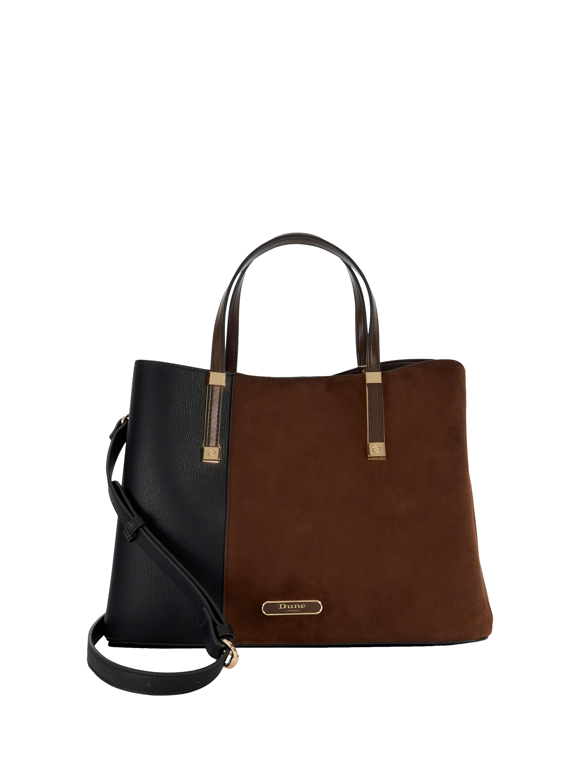 Dune Dorry Grab Bag Dark Brown Black