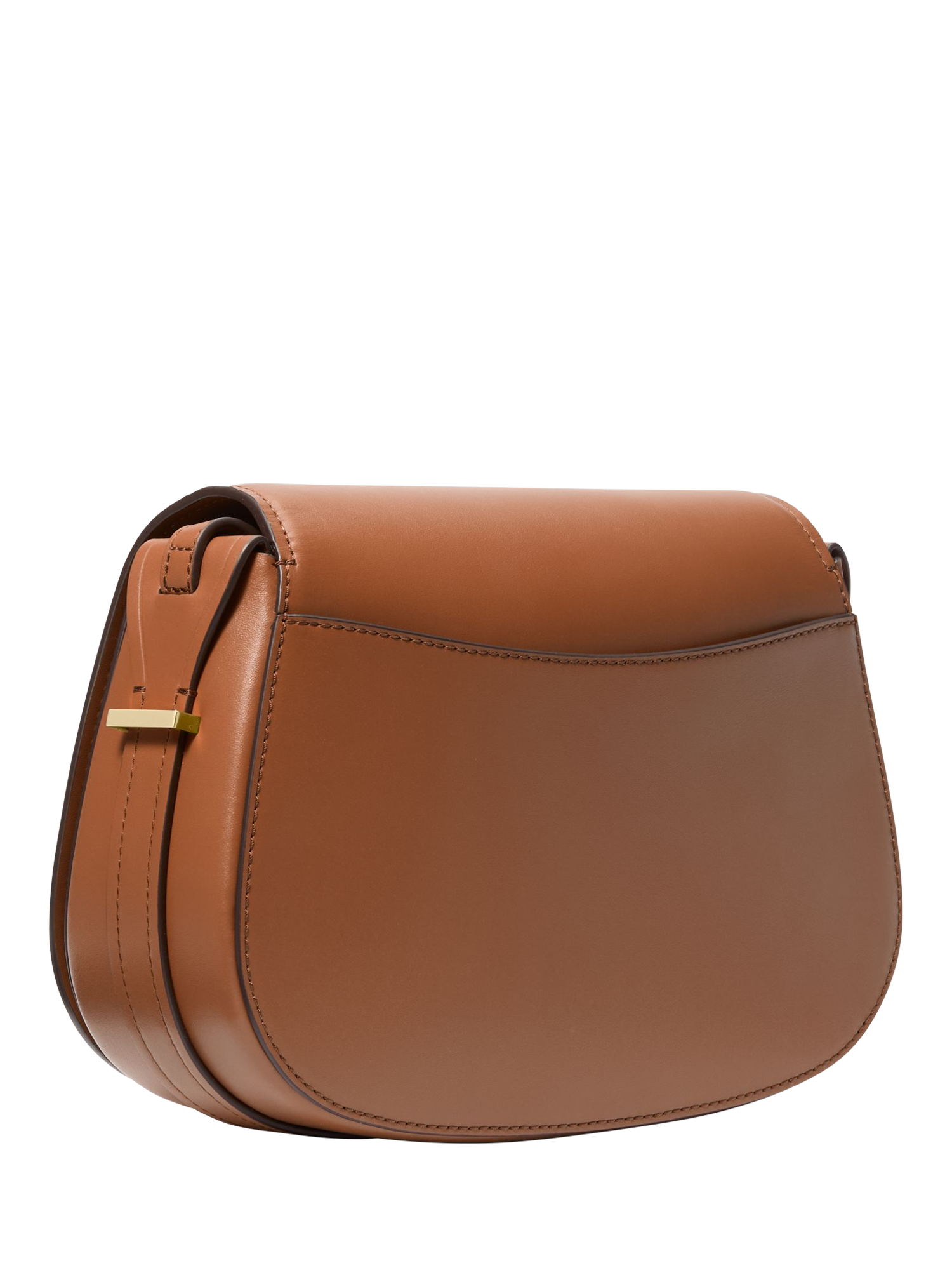 Product image 3 of 4, which shows Michael Kors Lydia Leather Flapover Messenger Bag, Brown