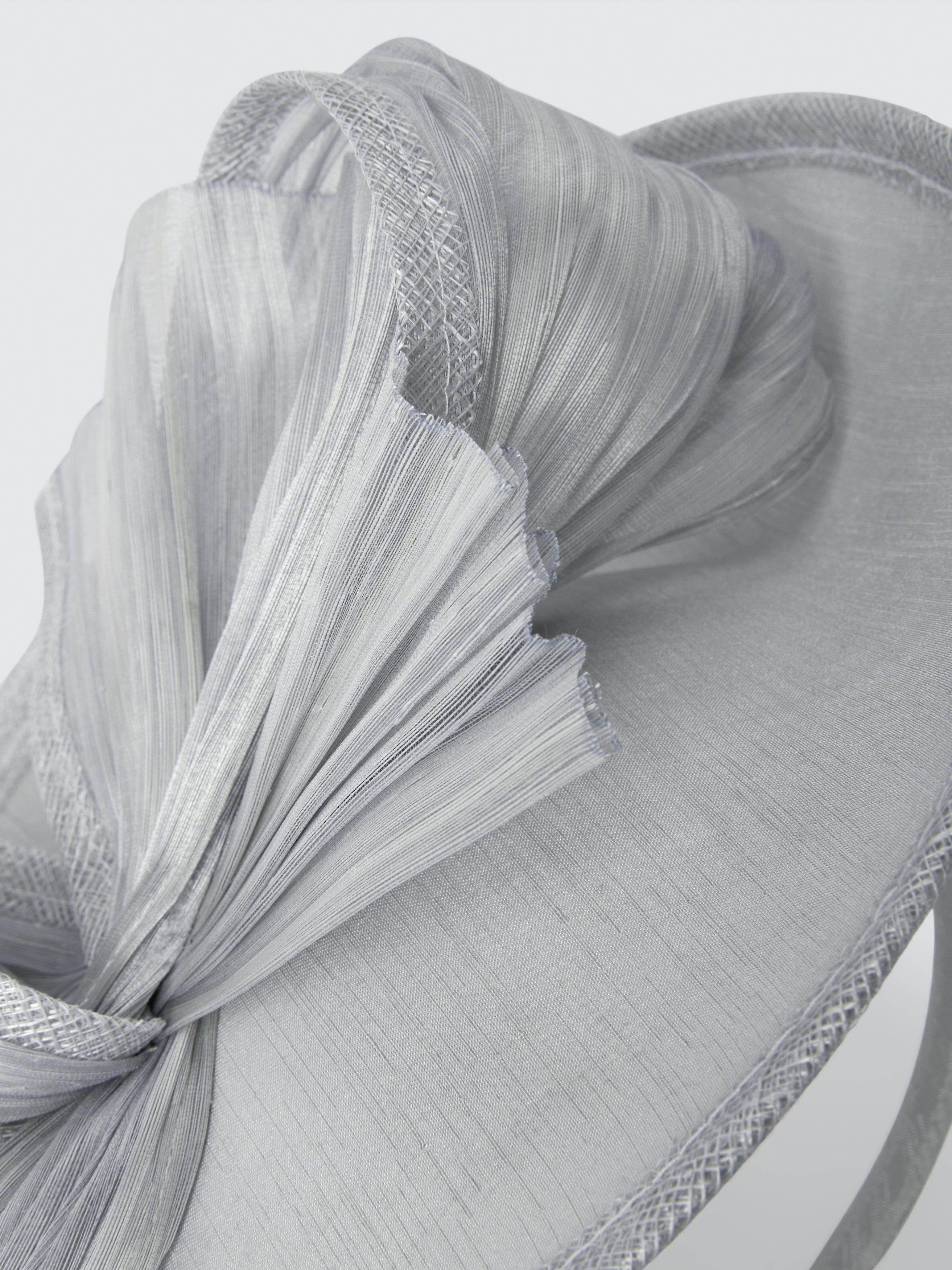 Product image 3 of 4, which shows John Lewis Delphine Satin Upturn Disc Fascinator Hat, Sky