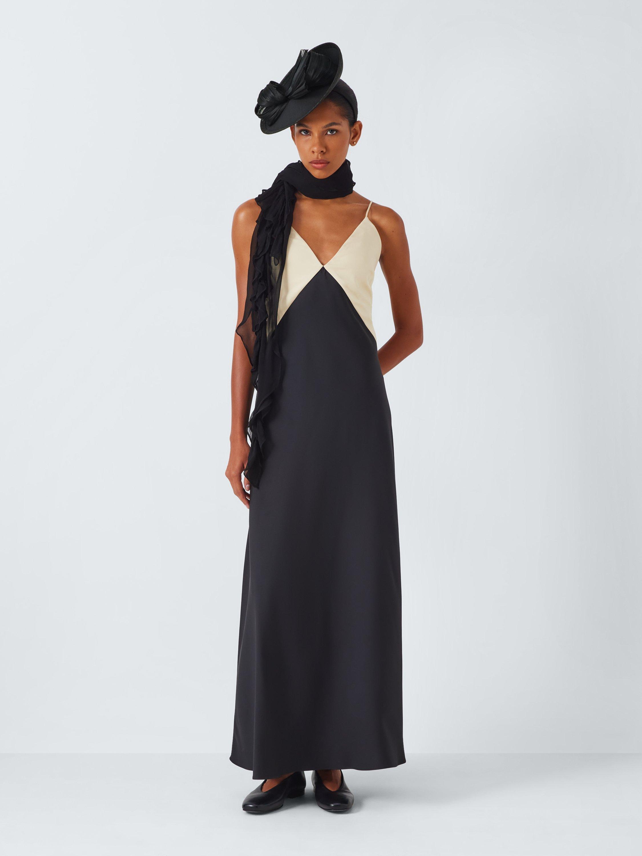 Product image 4 of 4, which shows John Lewis Delphine Satin Upturn Disc Fascinator Hat, Black