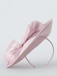 John Lewis Delphine Satin Upturn Disc Fascinator Hat, Black, Sorbet