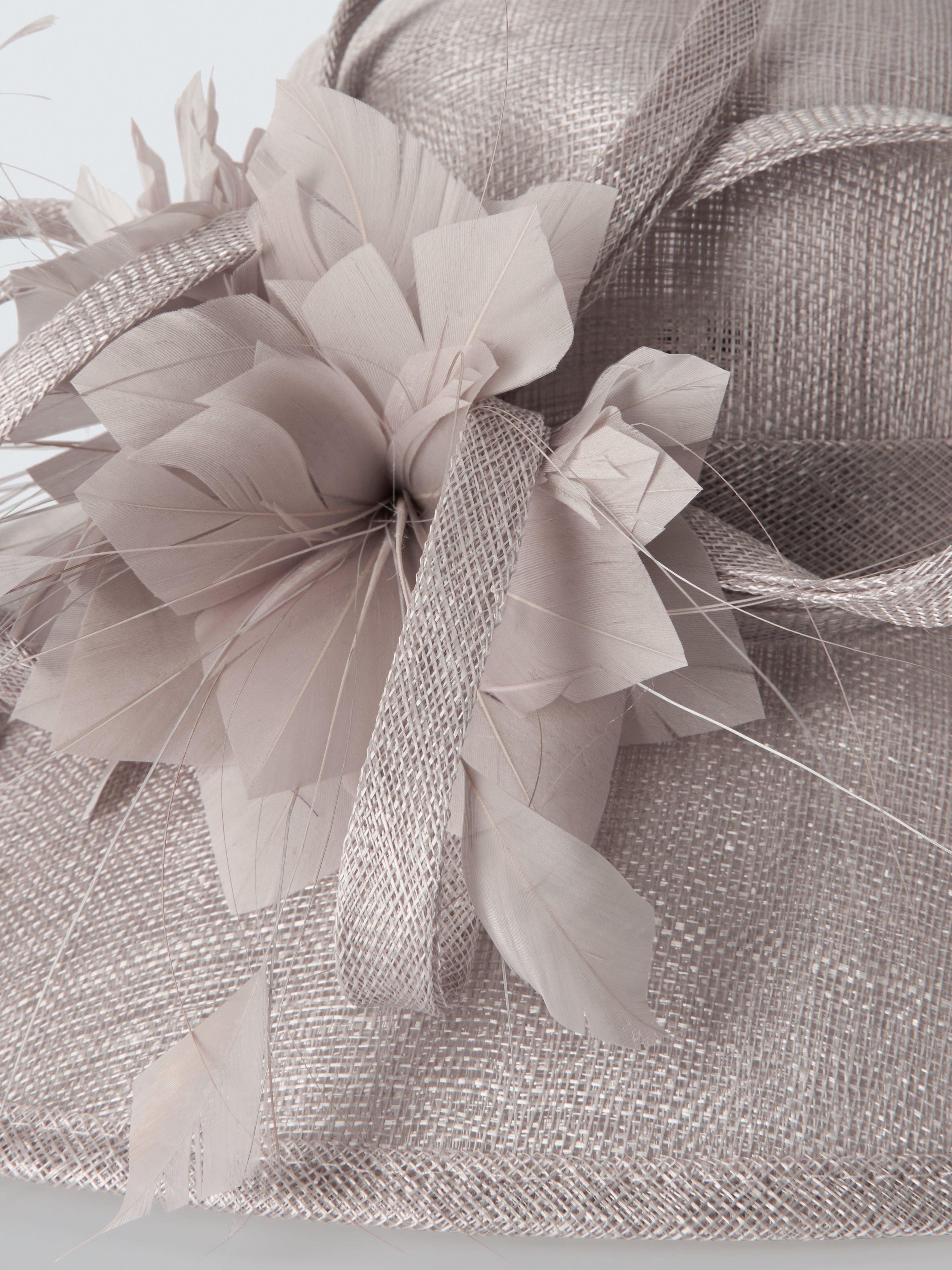 Product image 3 of 4, which shows John Lewis Hailey Woven Downturn Brim Hat, Pearl