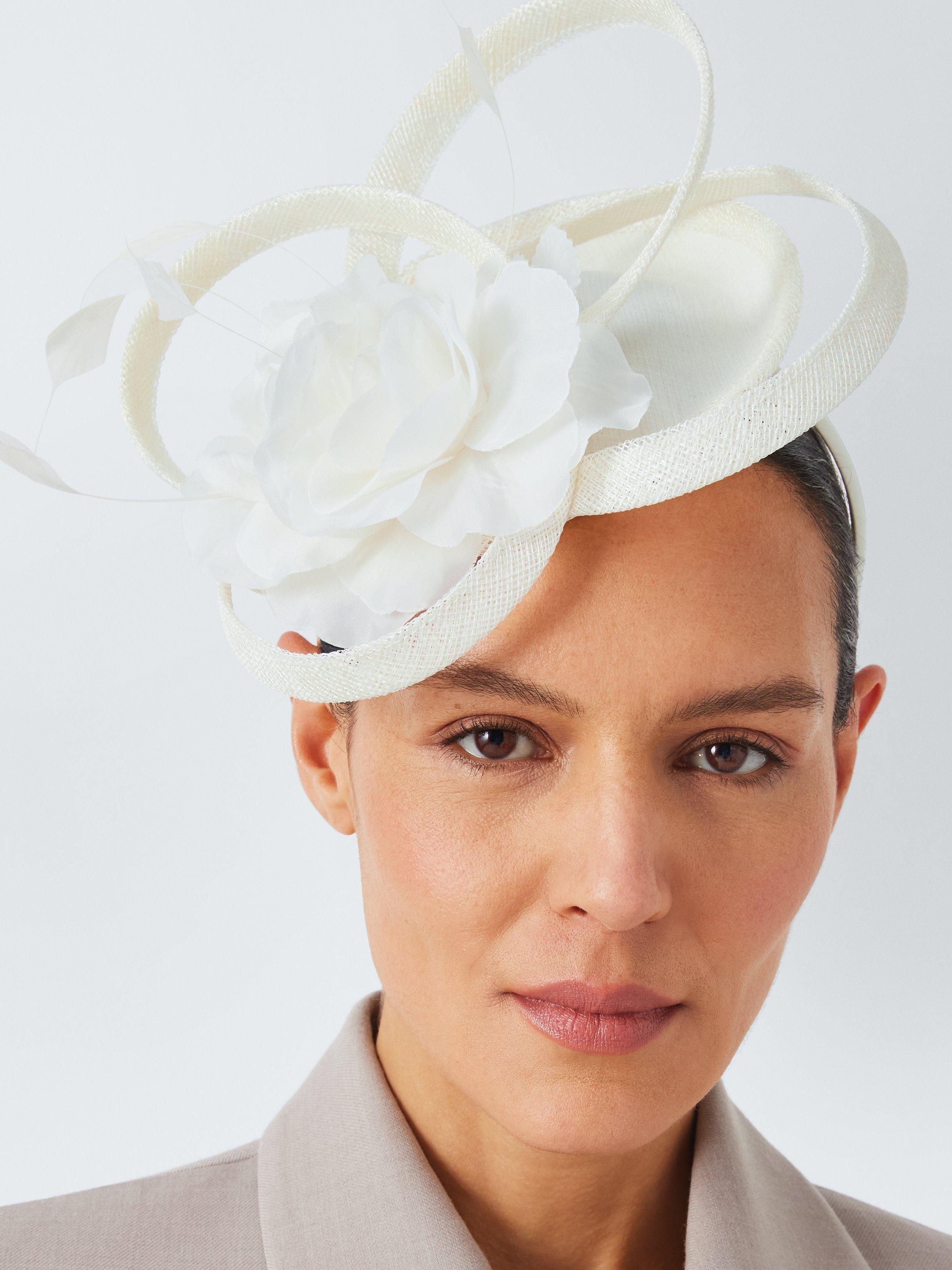 Product image 4 of 4, which shows John Lewis Adrienne Floral Loop Fascinator, Ivory
