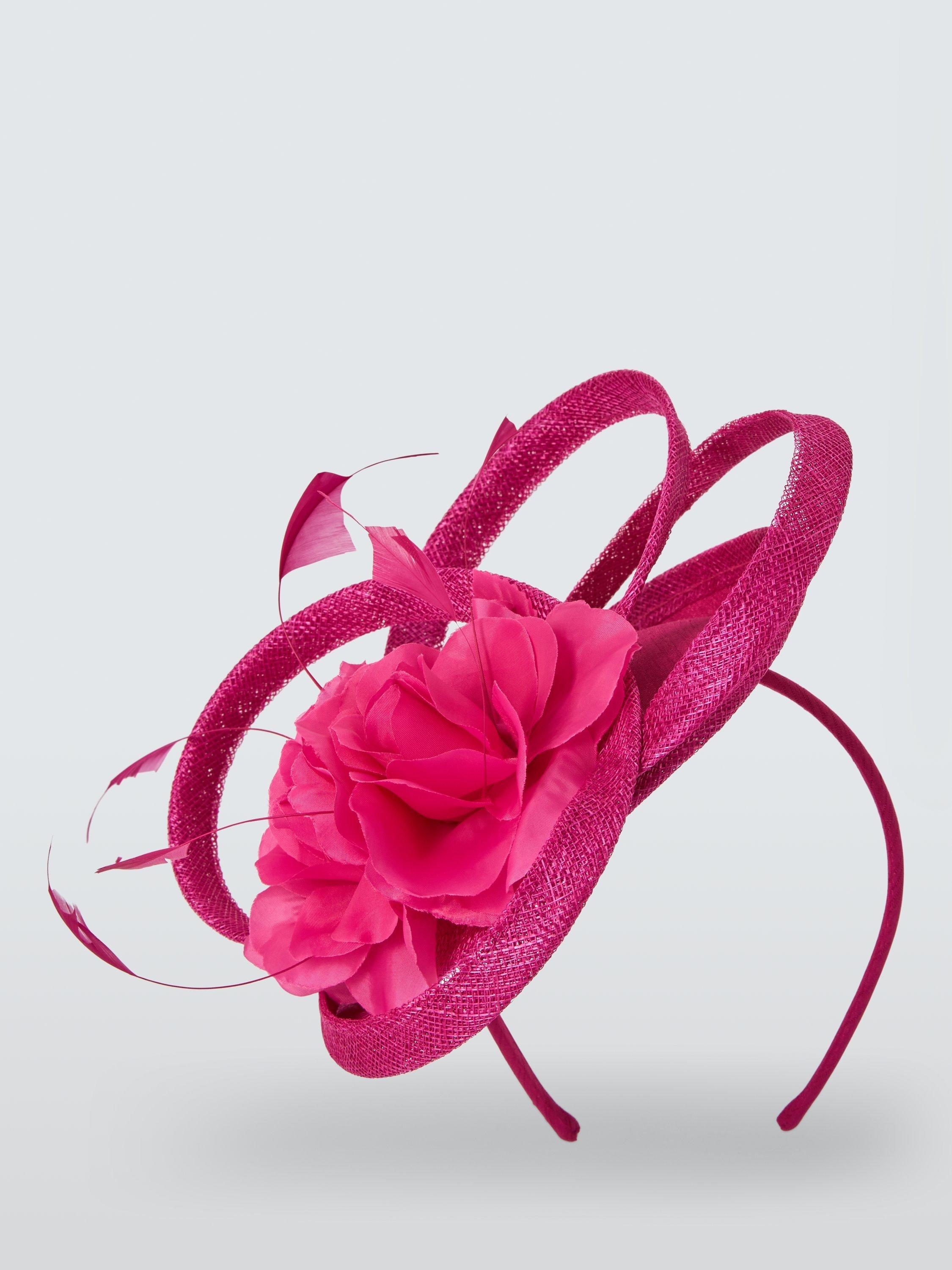 Product image 2 of 4, which shows John Lewis Adrienne Floral Loop Fascinator, Pink