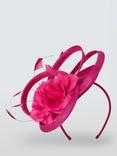 John Lewis Adrienne Floral Loop Fascinator, Pink