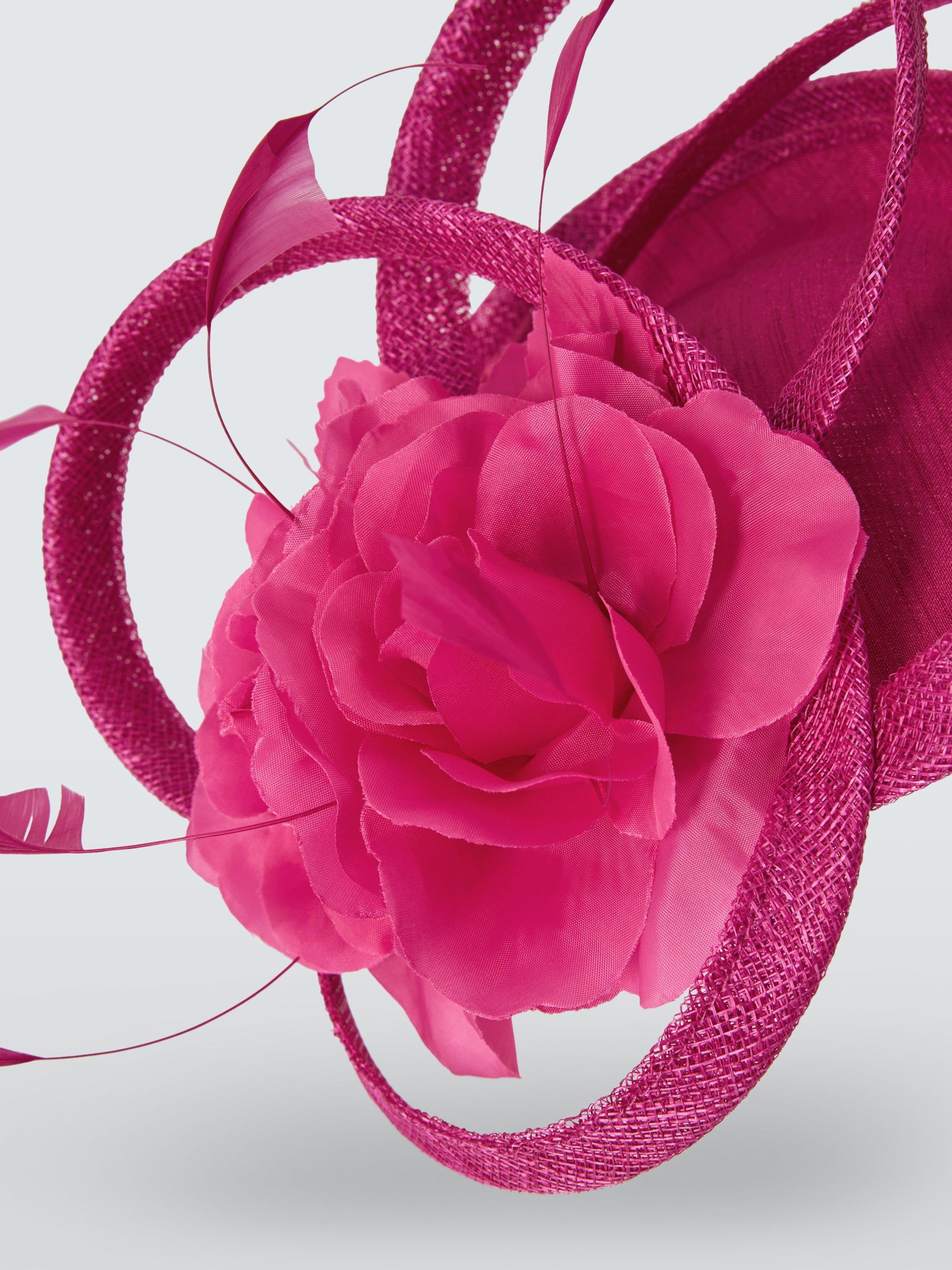 Product image 3 of 4, which shows John Lewis Adrienne Floral Loop Fascinator, Pink
