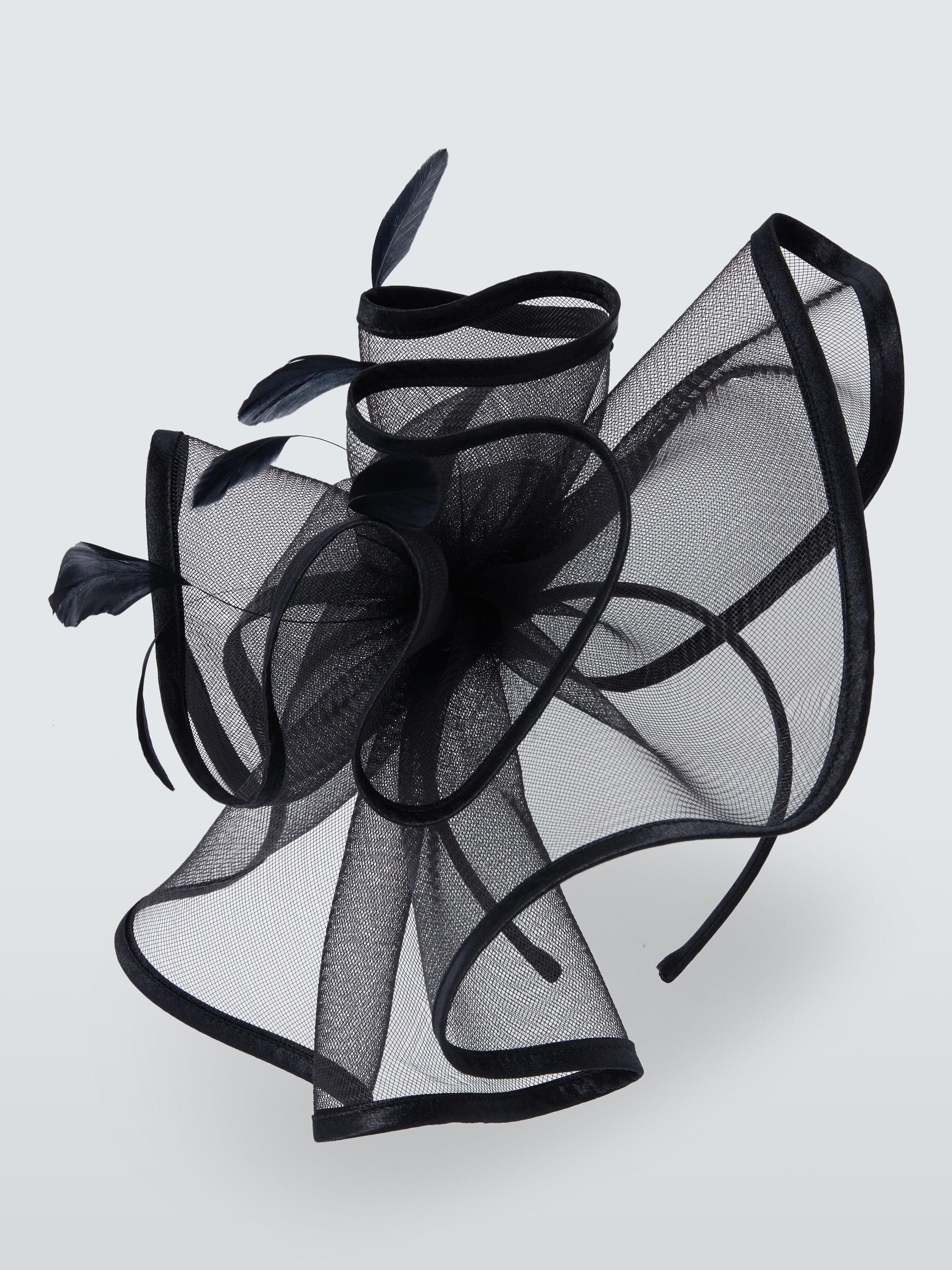 Product image 2 of 4, which shows John Lewis Arielle Floral Burst Fascinator, Black