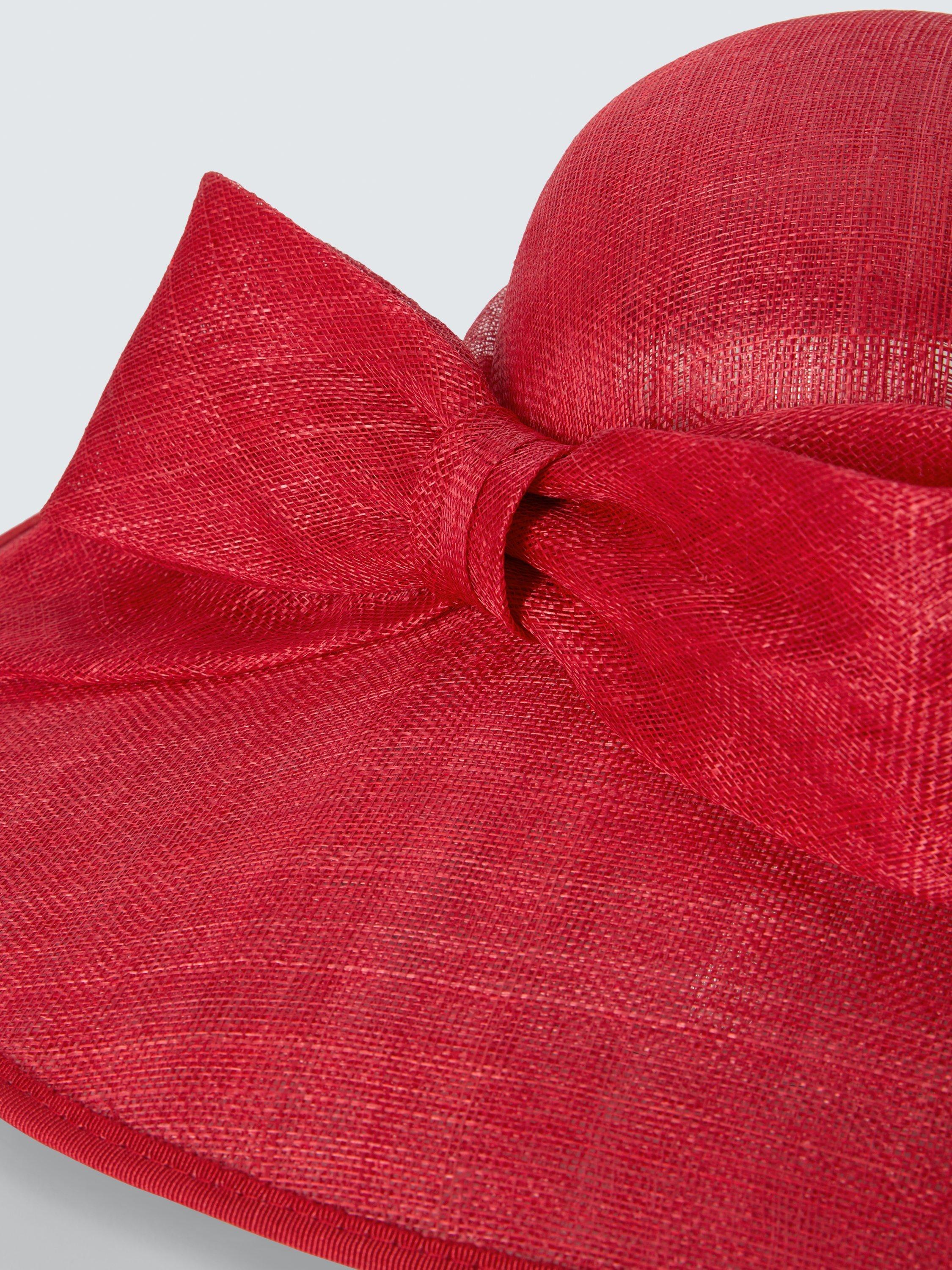 Product image 3 of 4, which shows John Lewis Hazel Down Turn Wide Brim Hat, Red