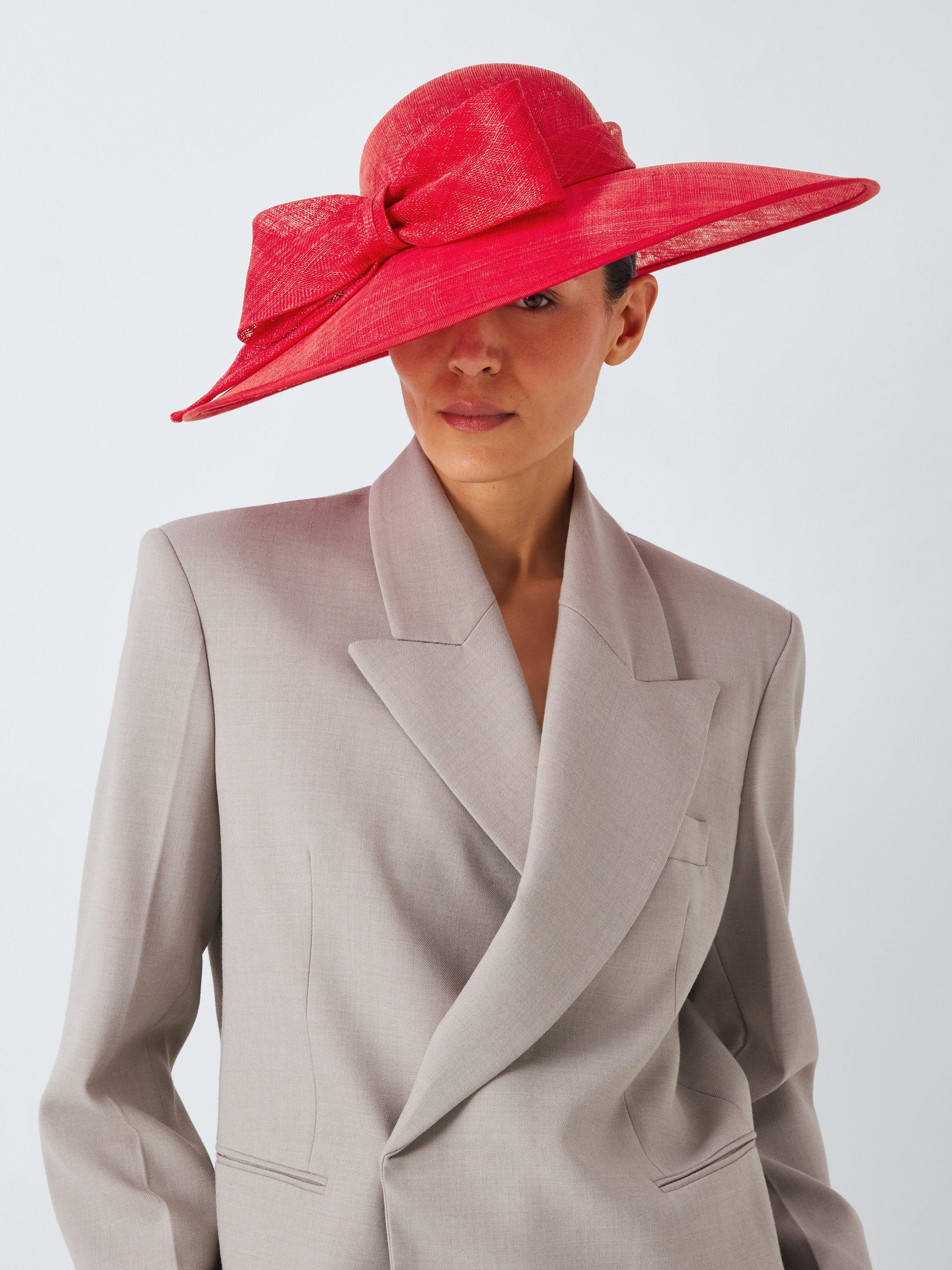 Product image 4 of 4, which shows John Lewis Hazel Down Turn Wide Brim Hat, Red