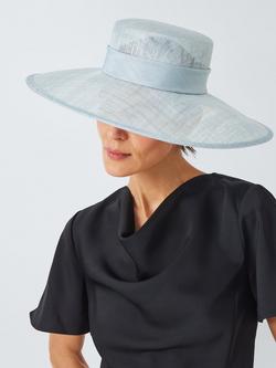 John Lewis Katy Sinamay Wide Brim Hat, Blue