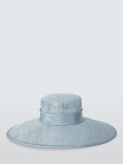 John Lewis Katy Sinamay Wide Brim Hat - view 2, Blue