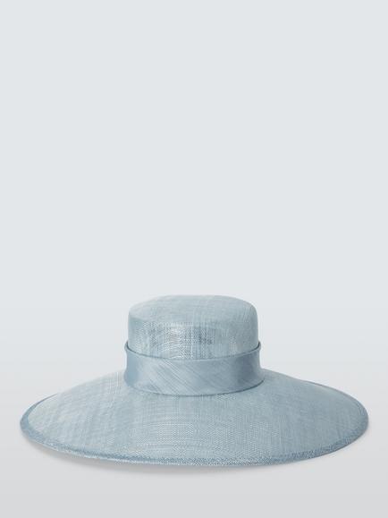 John Lewis Katy Sinamay Wide Brim Hat - view 2, Blue