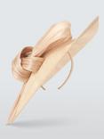 John Lewis Maggie Wide Brim Fabric Trim Hat, Natural
