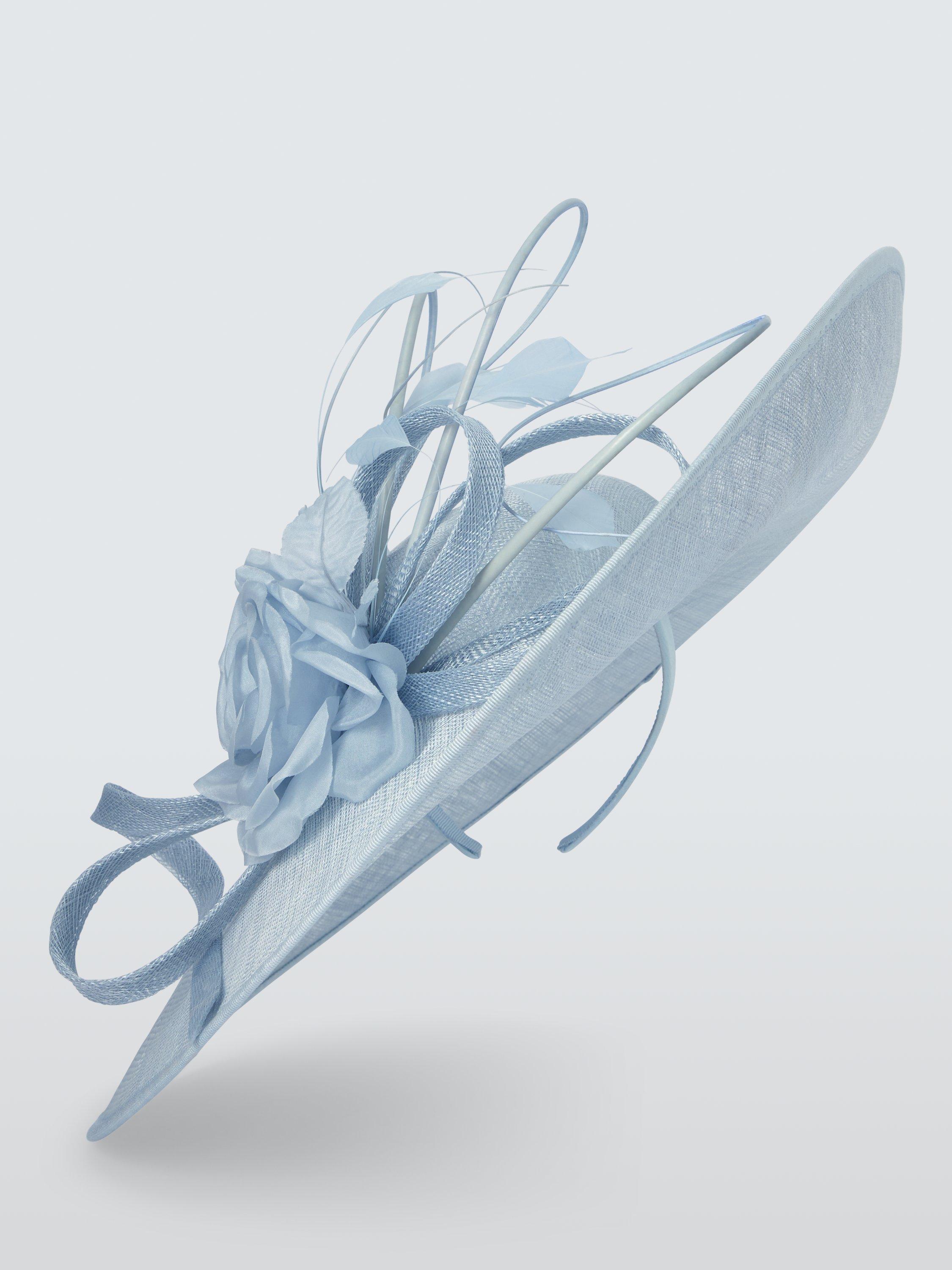 Product image 2 of 4, which shows John Lewis Penelope Large Upturn Flower & Quill Fascinator, Blue