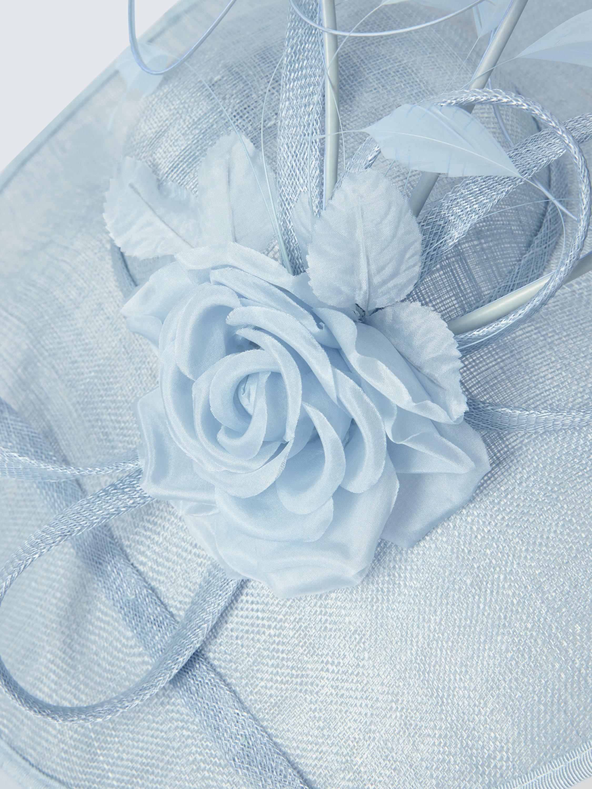 Product image 3 of 4, which shows John Lewis Penelope Large Upturn Flower & Quill Fascinator, Blue