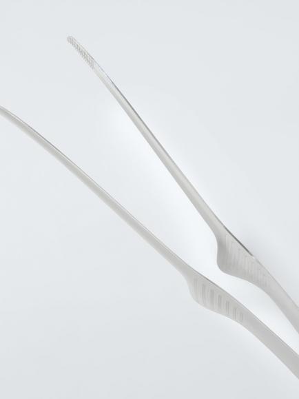 John Lewis Self Standing Stainless Steel Tongs - view 2, Silver