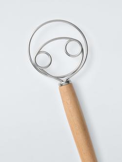 John Lewis Beech Wood Handle Dutch Dough Whisk - view 2, Natural