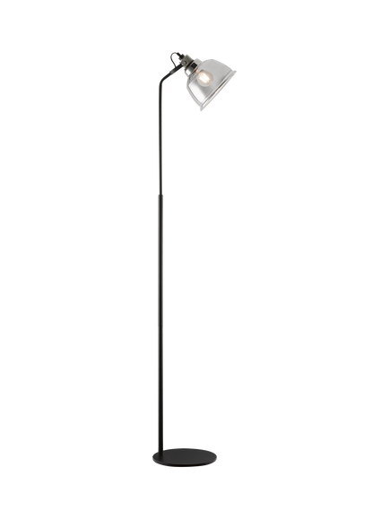 Impex Ava Floor Lamp, Grey Smoke