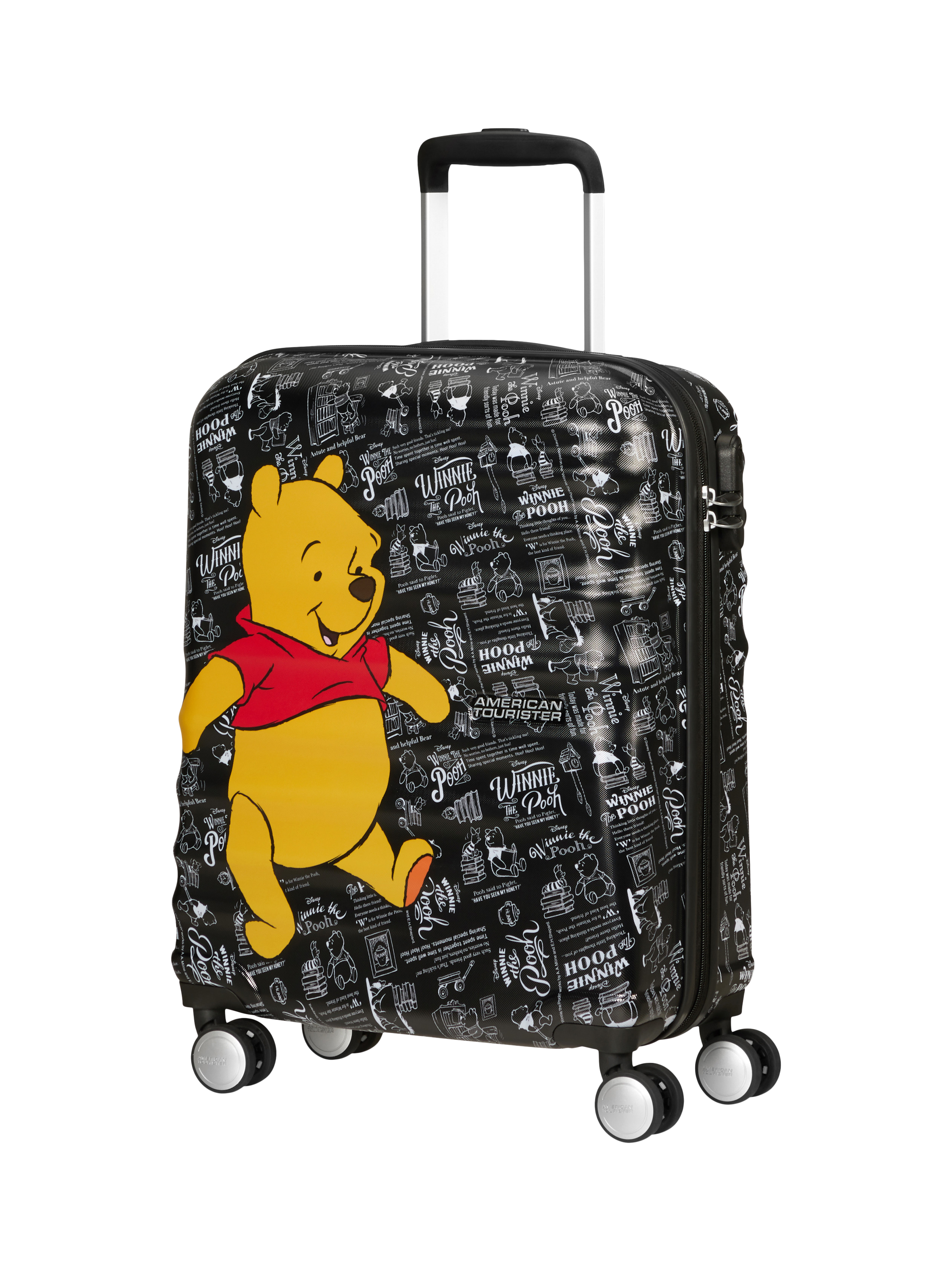 American Tourister Disney Wavebreaker 55cm 4-Wheel Spinner Cabin Suitcase, 36L, Winnie The Pooh