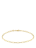 IBB 18ct Gold Paper Chain Bracelet, Gold