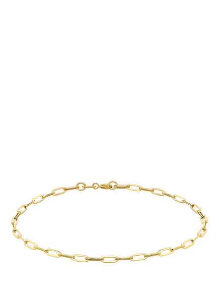 IBB 18ct Gold Paper Chain Bracelet, Gold, Gold
