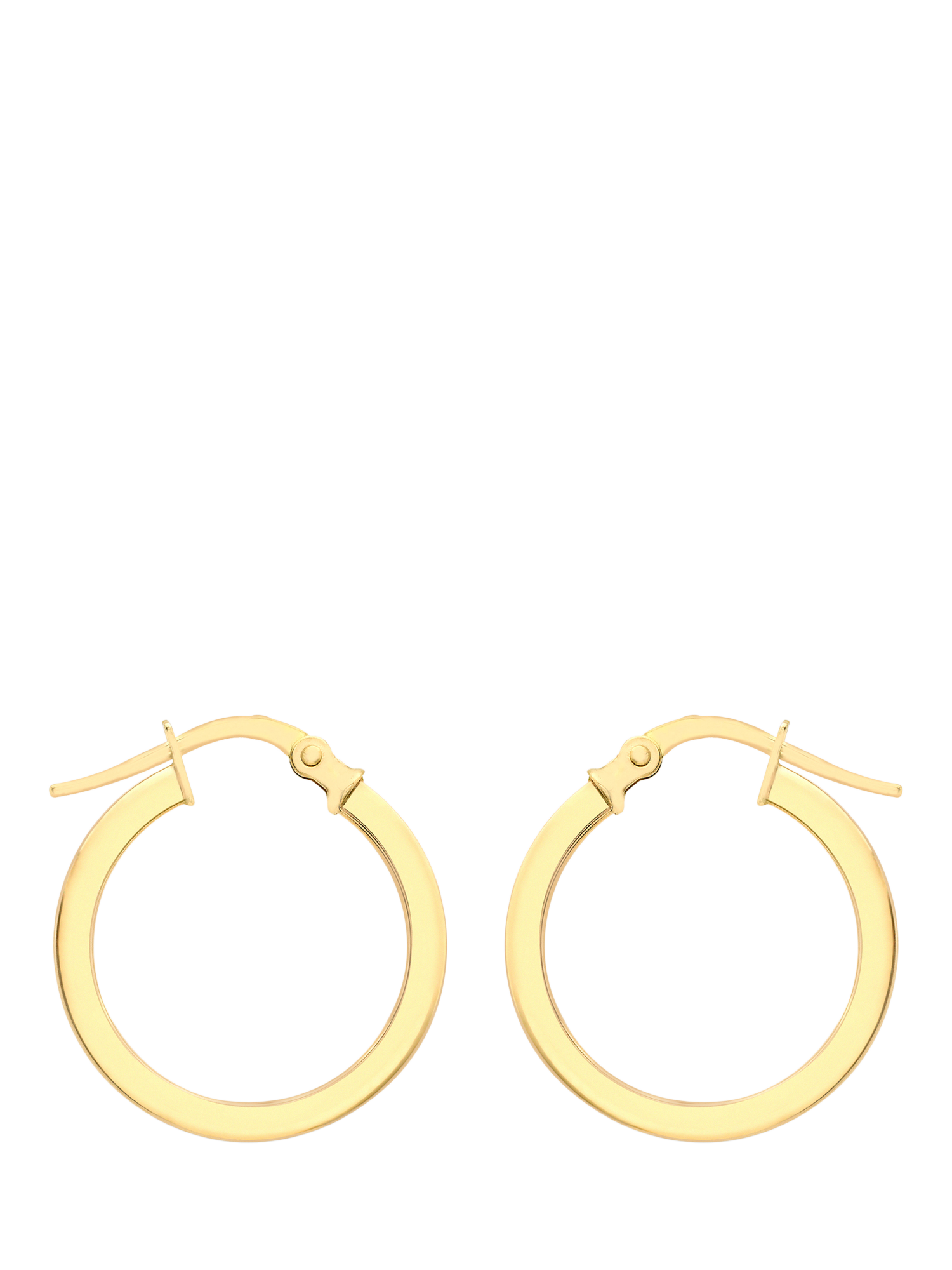 Product image 1 of 5, which shows IBB 18ct Gold Creole Hoop Earrings, Gold