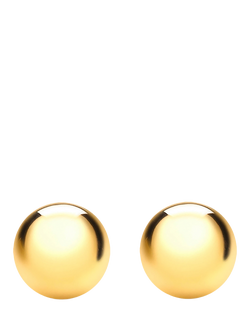 IBB 18ct Gold Polished Ball Stud Earrings, Gold, Gold