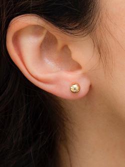 IBB 18ct Gold Polished Ball Stud Earrings, Gold - view 2, Gold