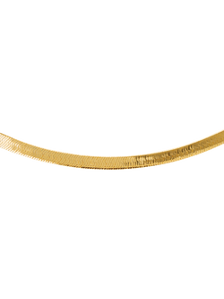 IBB 18ct Gold Herringbone Chain Necklace, Gold, Gold