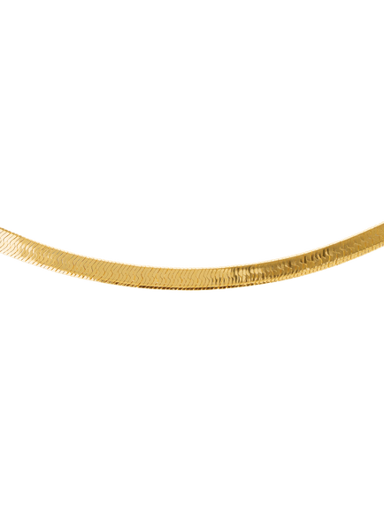 IBB 18ct Gold Herringbone Chain Necklace, Gold, Gold