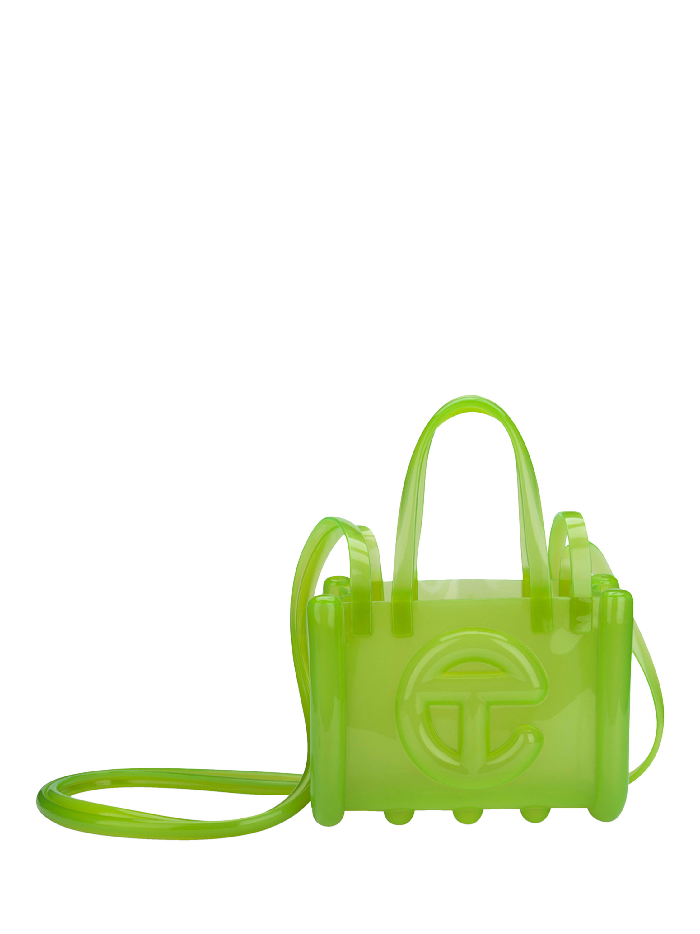 Product image 1 of 5, which shows Melissa Jelly Shopper Bag, Small, Green