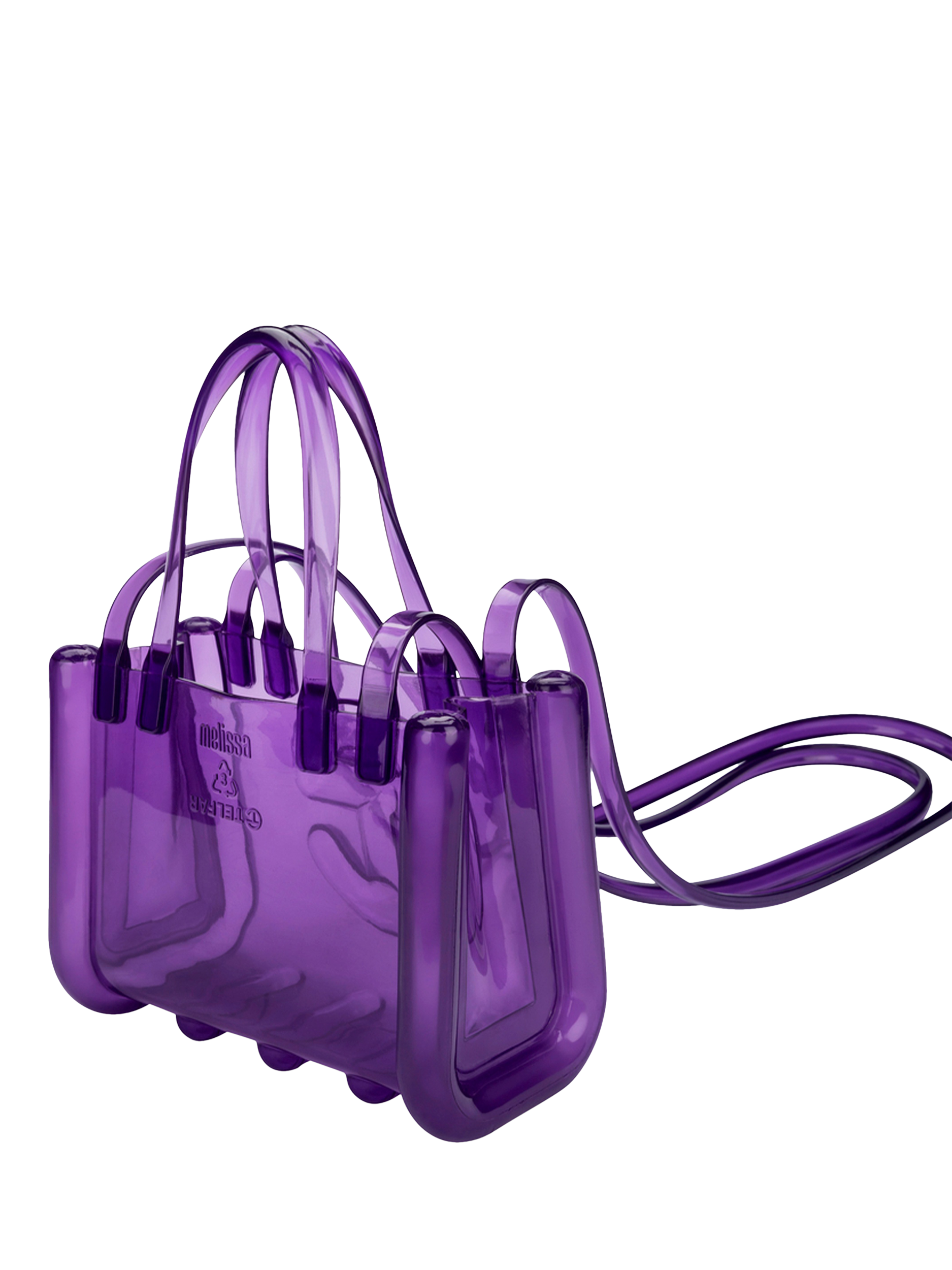 Product image 4 of 5, which shows Melissa Jelly Shopper Bag, Small, Purple