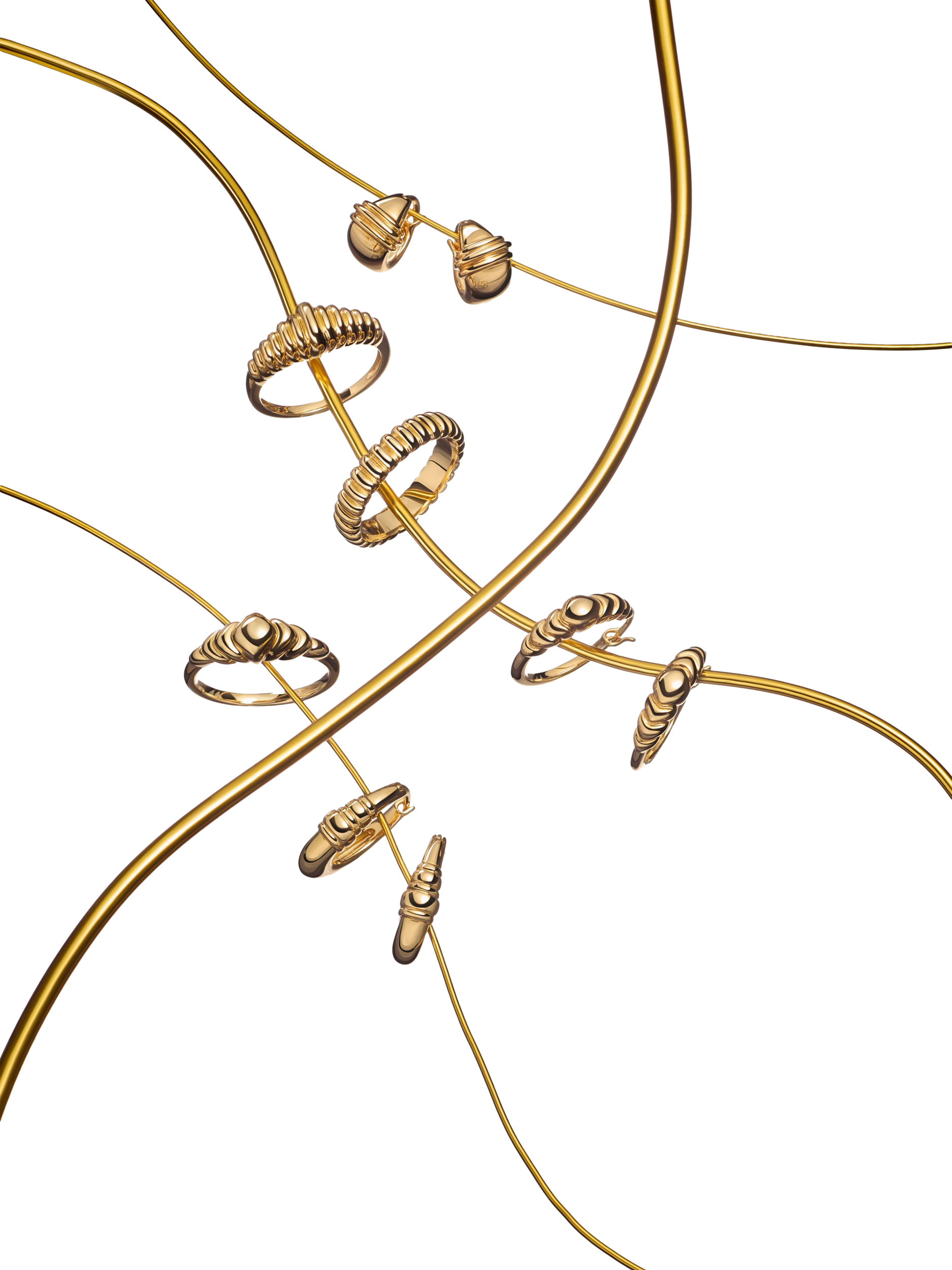Product image 3 of 3, which shows Astley Clarke Aurora Oval Hoop Earrings, Gold