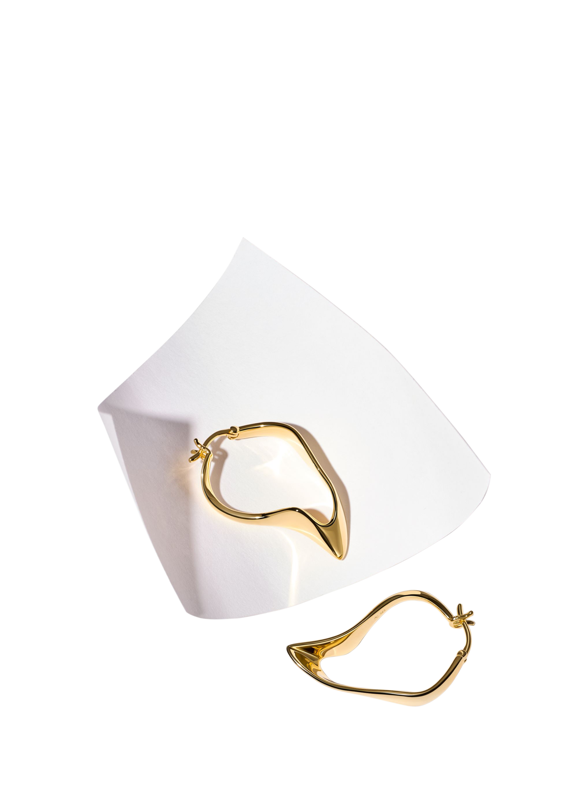 Product image 3 of 4, which shows Astley Clarke Floe Hoop Earrings, Gold