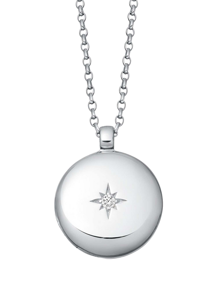 Astley Clarke Biography Medium Locket Necklace, Silver