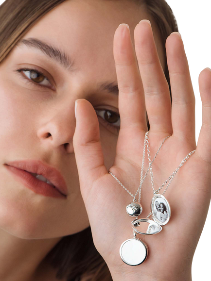 Astley Clarke Biography Medium Locket Necklace - view 2, Silver