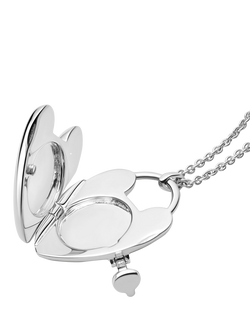 Astley Clarke Biography Heart Locket Necklace - view 2, Silver