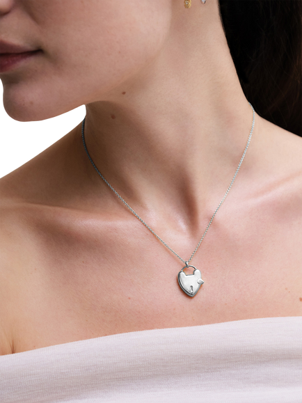 Astley Clarke Biography Heart Locket Necklace - view 2, Silver