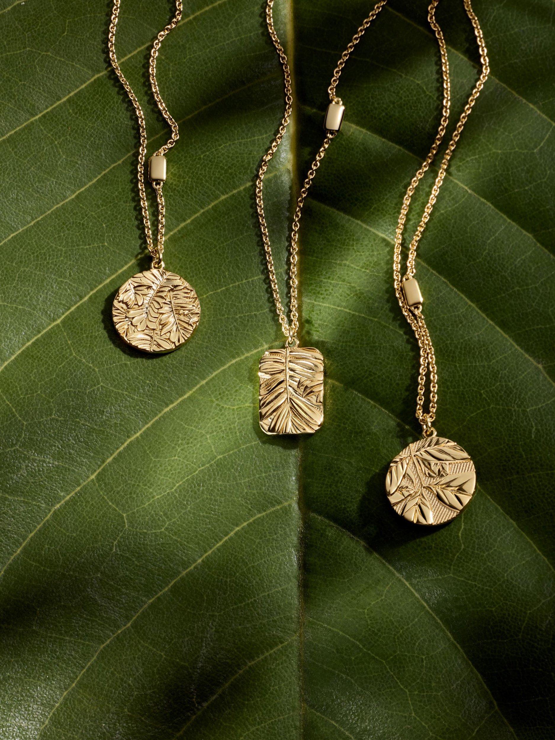 Product image 3 of 3, which shows Astley Clarke Terra 'Cherished' Engravable Pendant Necklace, Gold