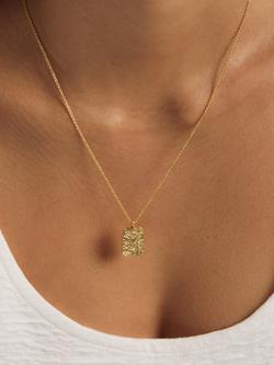 Astley Clarke Terra 'Strength' Locket Necklace, Gold - view 2, Gold