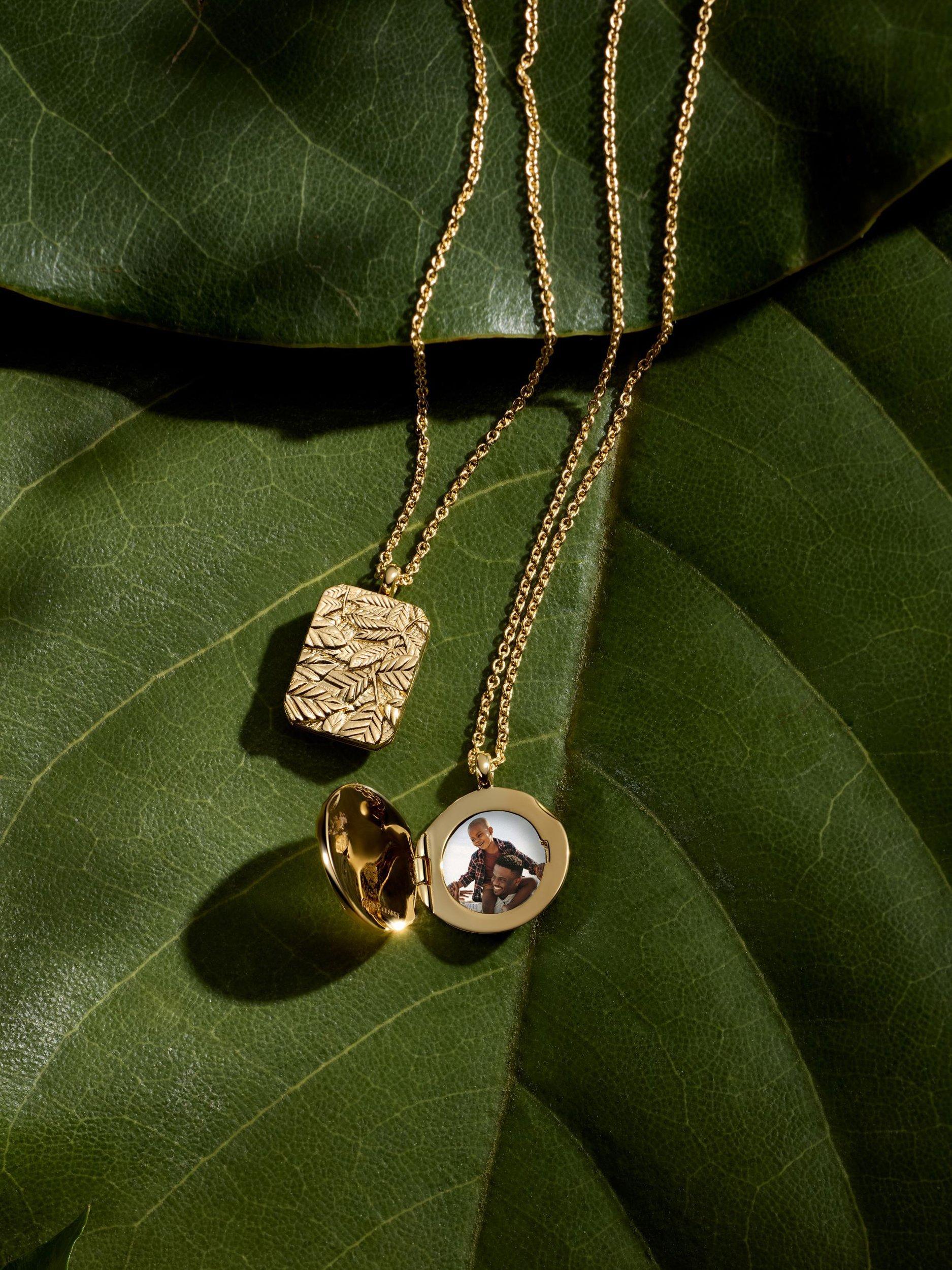 Product image 4 of 4, which shows Astley Clarke Terra 'Loved' Locket Necklace, Gold