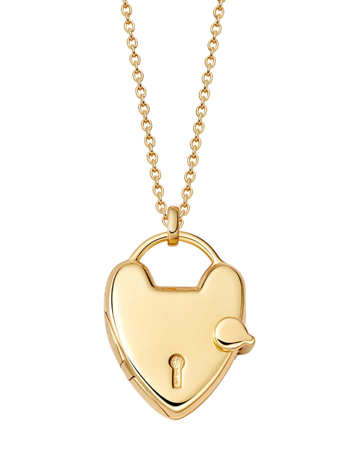 Product image 1 of 5, which shows Astley Clarke Biography Heart Locket Necklace, Gold