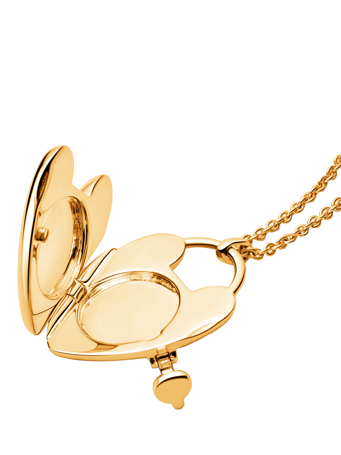 Product image 2 of 5, which shows Astley Clarke Biography Heart Locket Necklace, Gold