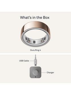 Oura Ring 4 Health & Fitness Tracker Smart Ring, Rose Gold - view 2, Rose Gold