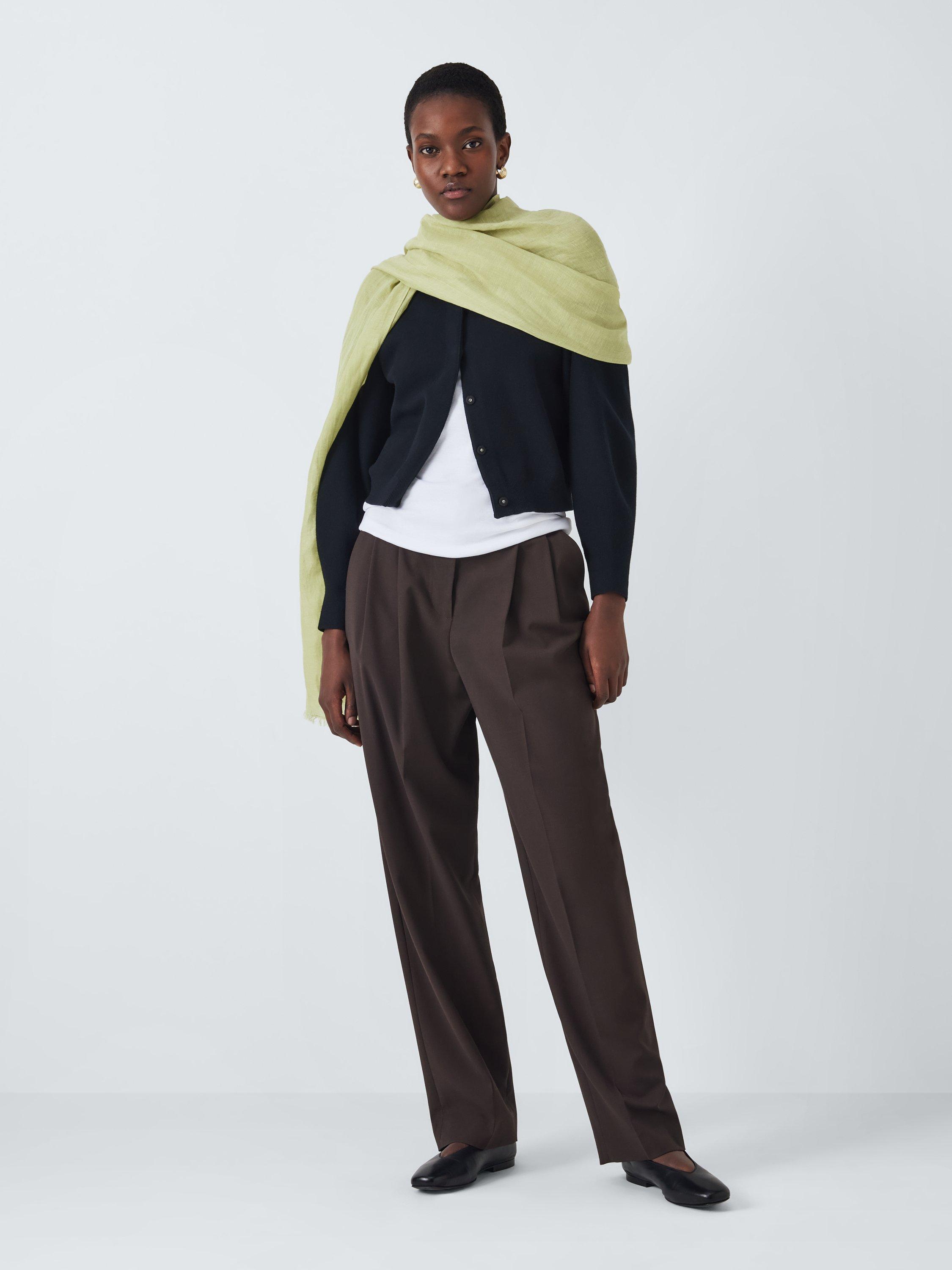 Product image 5 of 5, which shows John Lewis Linen Rich Scarf, Green