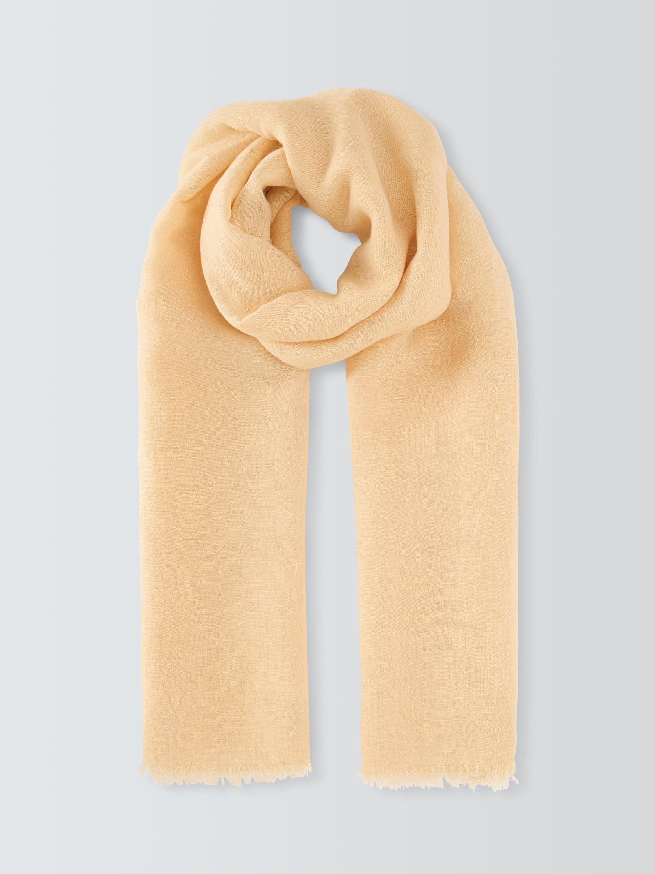 Product image 2 of 5, which shows John Lewis Linen Rich Scarf, Yellow