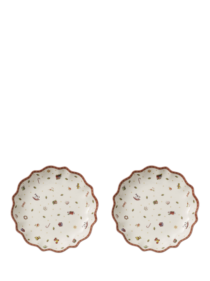 Villeroy & Boch Toy's Delight Porcelain Bowl, Set of 2, 25cm, White/Multi, White Multi White