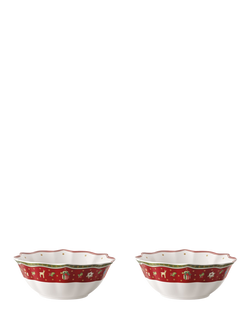 Villeroy & Boch Toy's Delight Porcelain Bowl, Set of 2, 19cm, White/Multi, White/Multi
