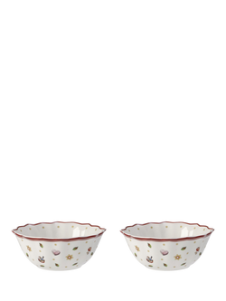 Villeroy & Boch Toy's Delight Porcelain Bowl, Set of 2, 15cm, White/Multi, White/Multi