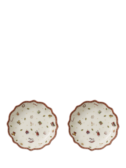 Villeroy & Boch Toy's Delight Porcelain Bowl, Set of 2, 16cm, White/Multi, White Multi White